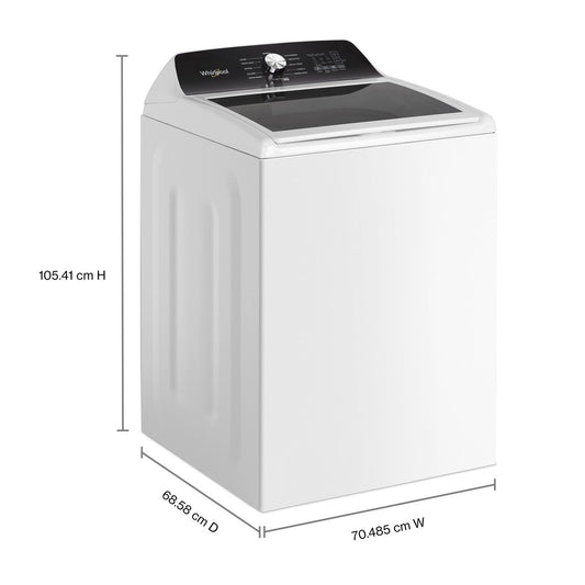 Whirlpool WTW5020SW white washer, dimensions diagram