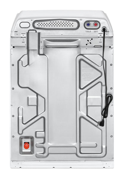 Whirlpool WTW5020SW white washer, rear connection view