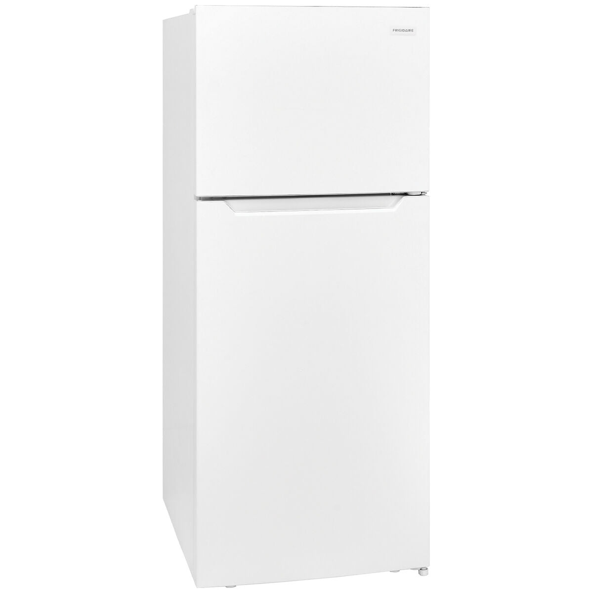 Frigidaire FFHT1822UW white refrigerator, left angled exterior # finish_white