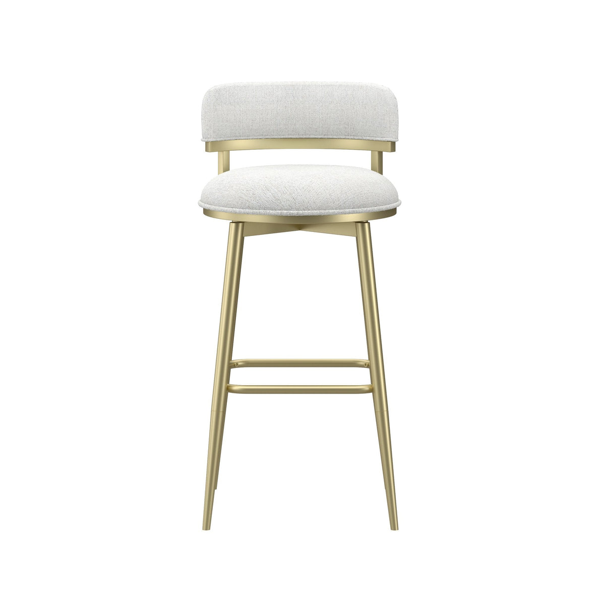 HH2home Jaxon Adjustable-Height Swivel Bar Stool - Gold & White