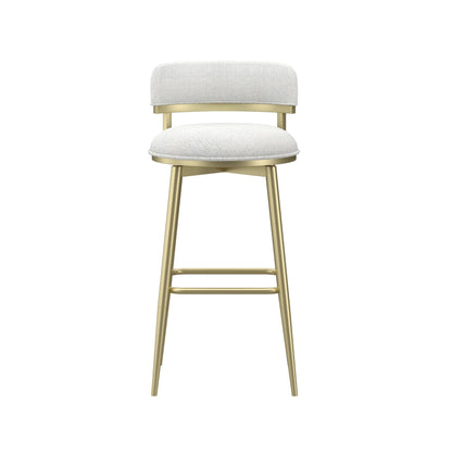 HH2home Jaxon Adjustable-Height Swivel Bar Stool - Gold & White
