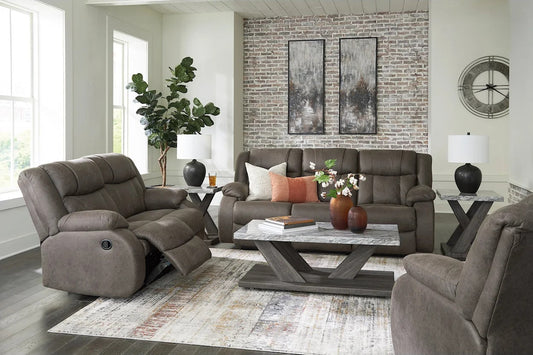Ashley First Base Gunmetal Manual Rocker Recliner