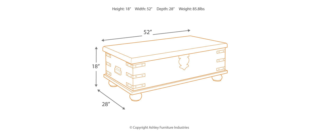 Carynhurst Coffee Table with Lift Top