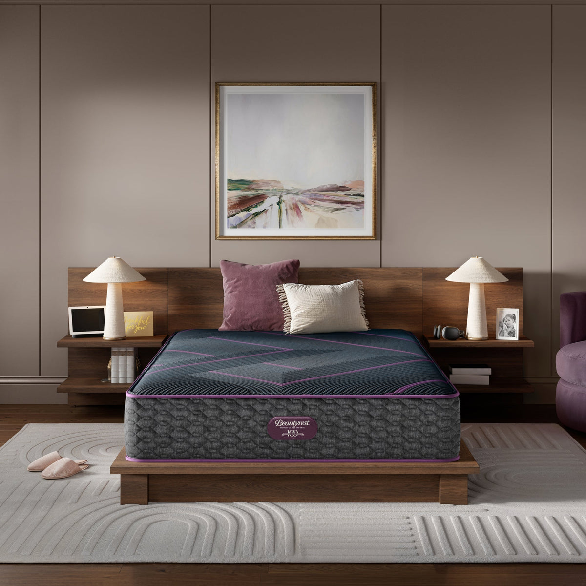 Beautyrest World Class Hybrid Level 3 Plush 13-Inch Queen Mattress — product view