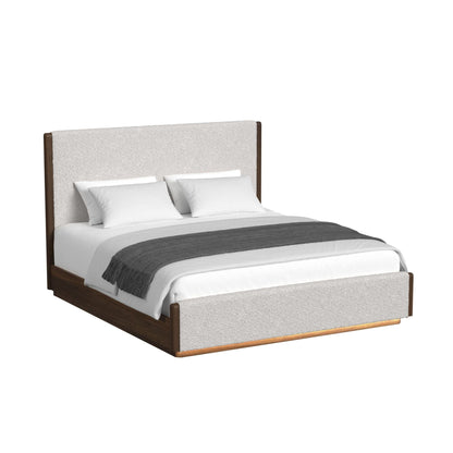 Elements International Brisbane Brown Gray King Platform Bed