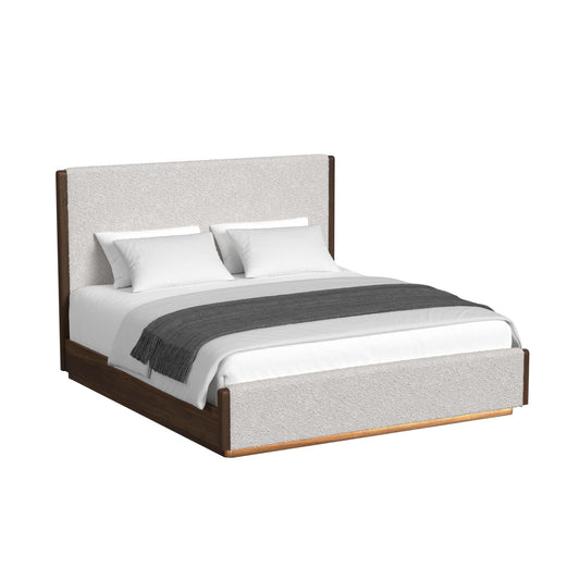 Elements International Brisbane Brown Gray King Platform Bed