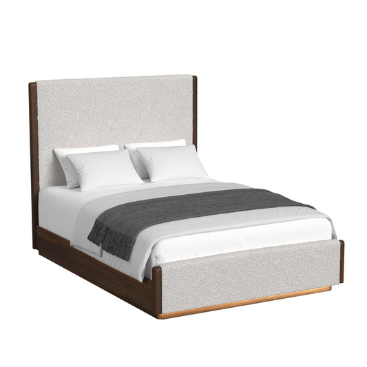 Elements International Brisbane Brown Walnut Queen Bed Frame