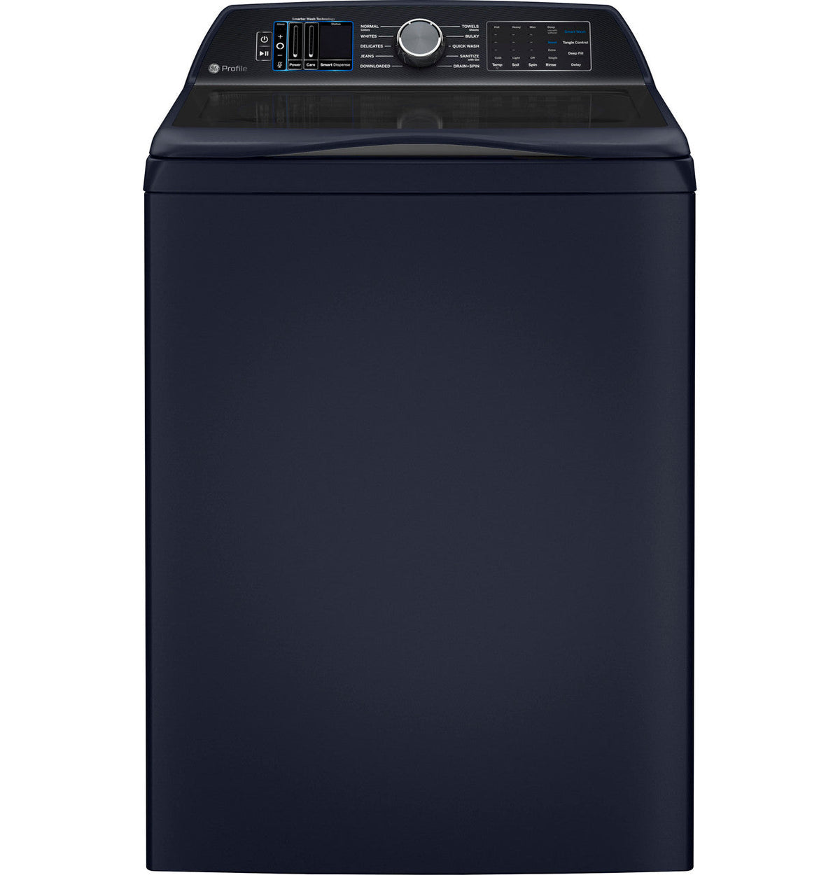 GE Profile PTW905BPTRS Sapphire Blue closed-lid exterior