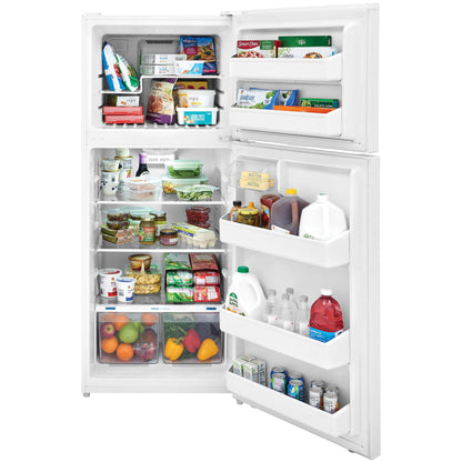 Frigidaire FFHT1822UW white refrigerator, stocked interior # finish_white