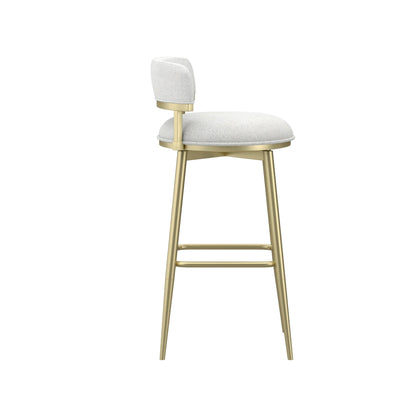 HH2home Jaxon Adjustable-Height Swivel Bar Stool - Gold & White