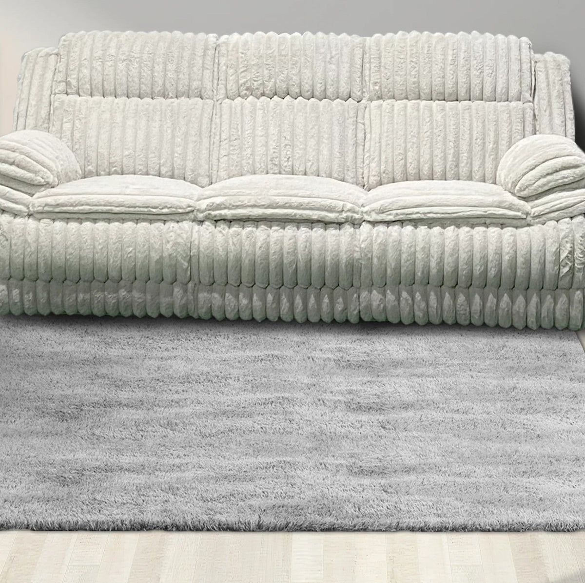 Alexandra Home 1200 Light Gray Manual Reclining Sofa