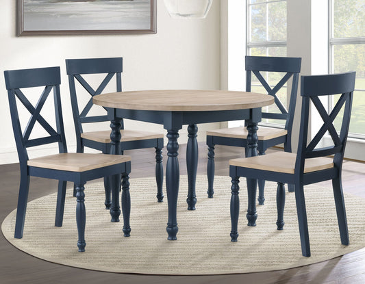 Steve Silver Darcy 5-Piece Dinette - Blue and Natural
