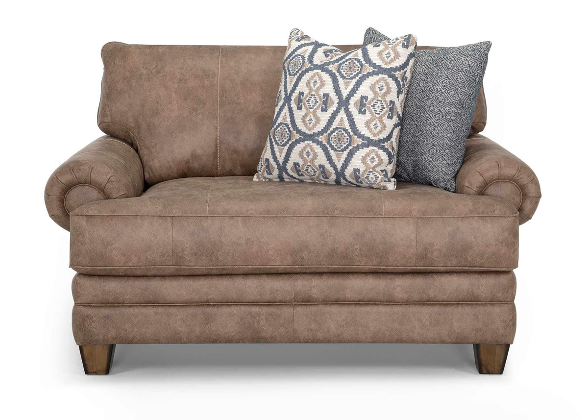 Franklin 957 Transitional Tan Chair and a Half