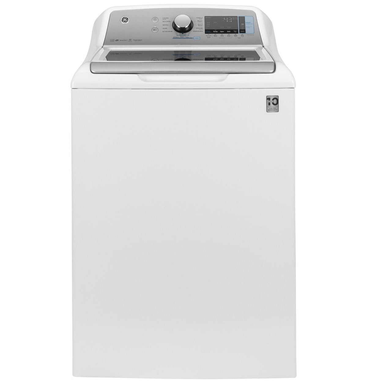 GE GTW845CSNWS white closed-lid exterior