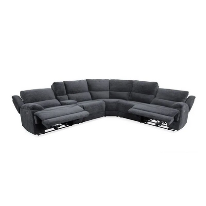 Cheers 71067 6-Piece Power Reclining Sectional - Charcoal — image 2