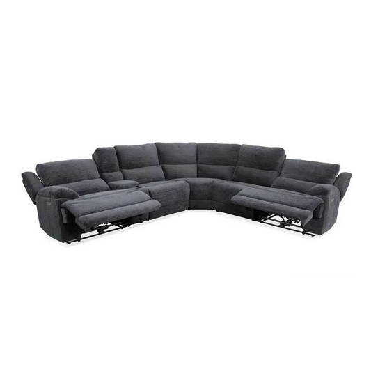 Cheers 71067 6-Piece Power Reclining Sectional - Charcoal — image 2