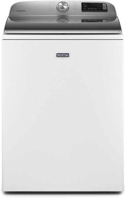 Maytag MVW6230RHW white smart top-load washer, lid closed