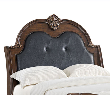 Elements International Cadenza Brown Queen Bed