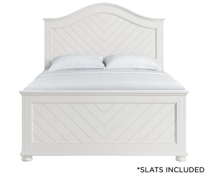 Elements International Kona White Queen Bed