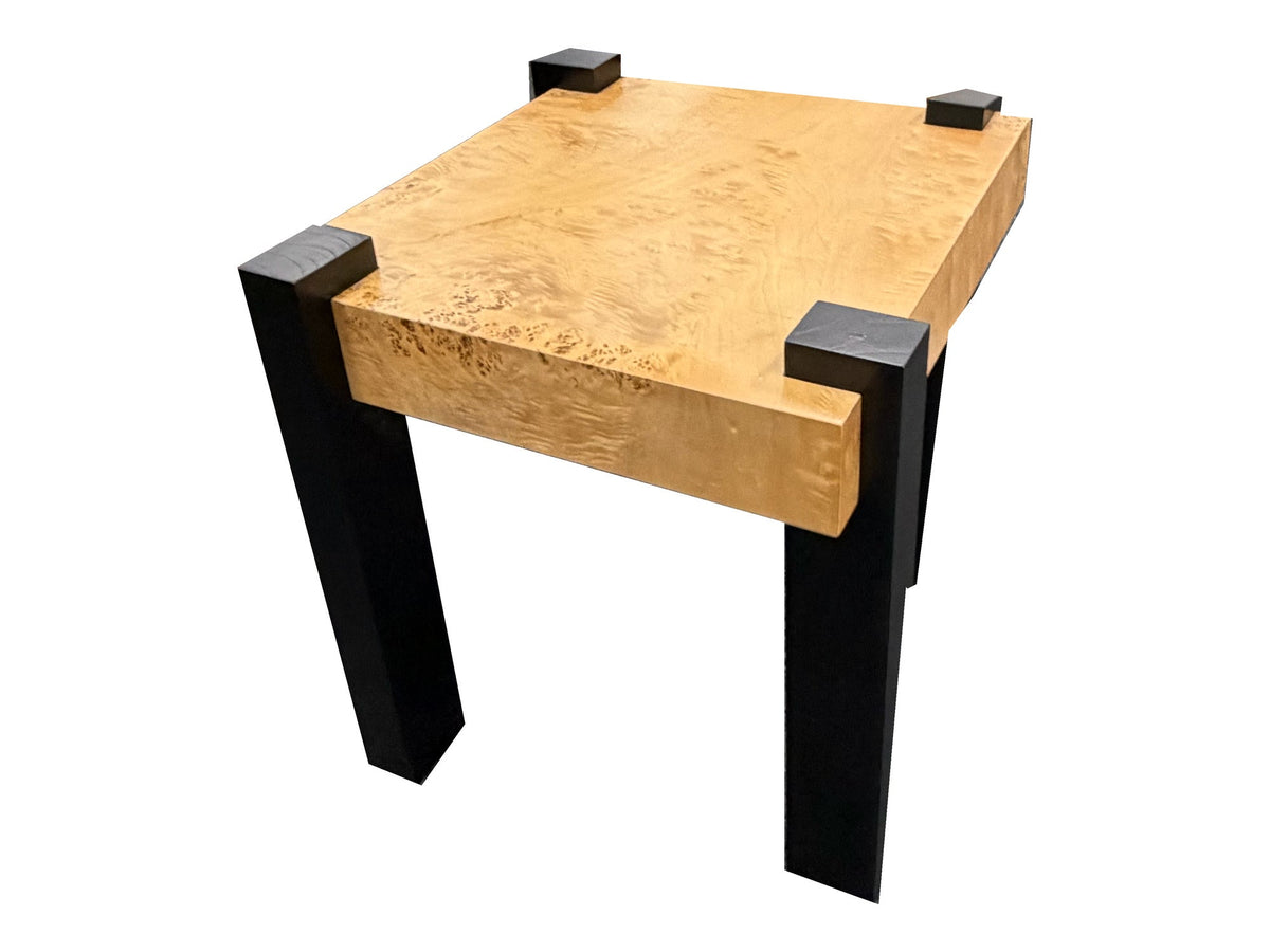Elk Home S0075-9859 Natural Burl Accent Table — actual floor photograph isolated on white; one table only