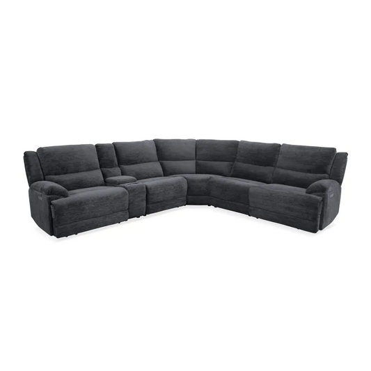 Cheers 71067 6-Piece Power Reclining Sectional - Charcoal