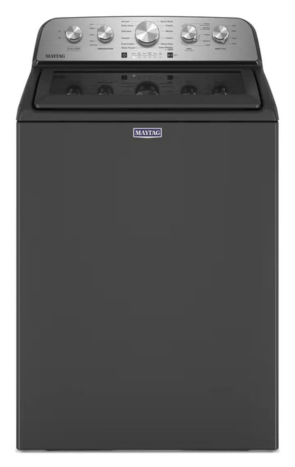 Maytag MVW5430PBK Volcano Black top-load impeller washer, front view