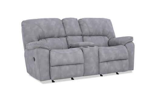 Homestretch Home Stretch 204 Gray Manual Reclining Console Loveseat