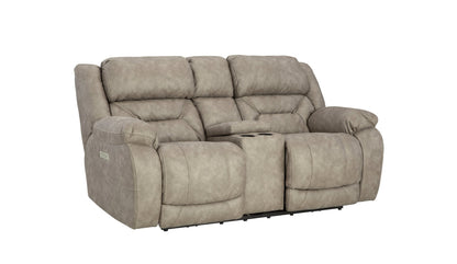 Homestretch 223 Fog Triple Power Reclining Console Loveseat