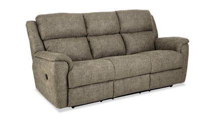 Homestretch 242 Milan Tan Fabric Manual Reclining Sofa w/ Console