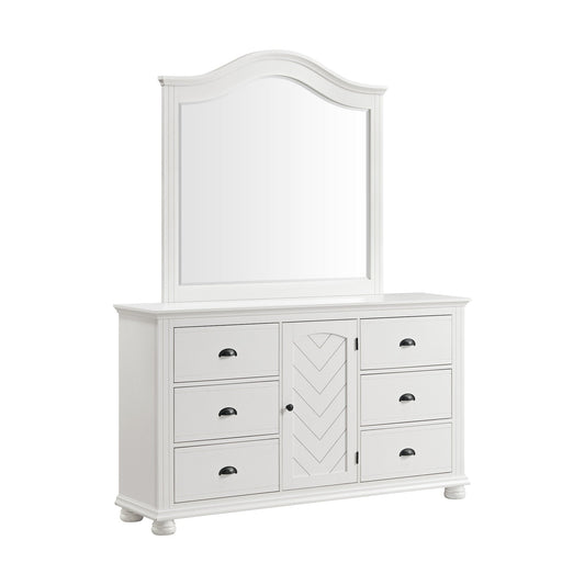 Elements International Kona White 6-Drawer Dresser (Mirror Sold Separately)