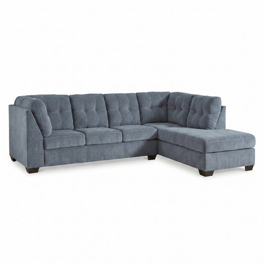 Ashley Marleton 2-Piece Sectional - Denim Blue (left sofa, right chaise)