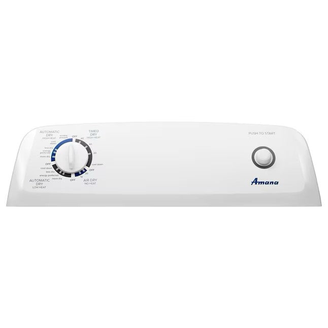 Amana NED4655EW dryer control panel detail